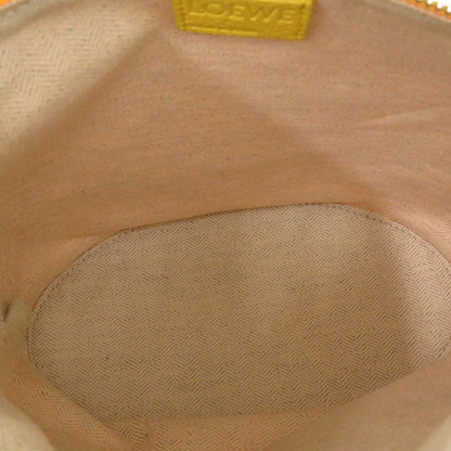 Loewe Clutch Bag Canvas Yellow Pouch Women