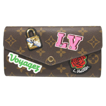 Louis Vuitton Long Wallet Purse M63318 Monogram Canvas Brown Two Fold Monogram Portefeuille Sarah