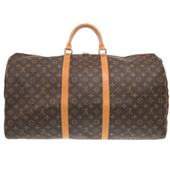 Louis Vuitton Boston Duffel Bag M41422 Monogram Canvas Brown Monogram Keepall 60 Mens