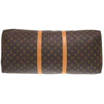 Louis Vuitton Boston Duffel Bag M41422 Monogram Canvas Brown Monogram Keepall 60 Mens