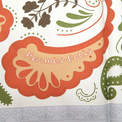 Hermes Scarf Silk Gris Twill Scarf Cheetah Carre90 Double Face Guepards Bandana Women