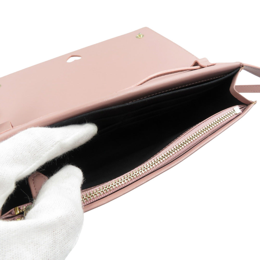 Paul Smith Long Wallet Purse Leather Pink Women