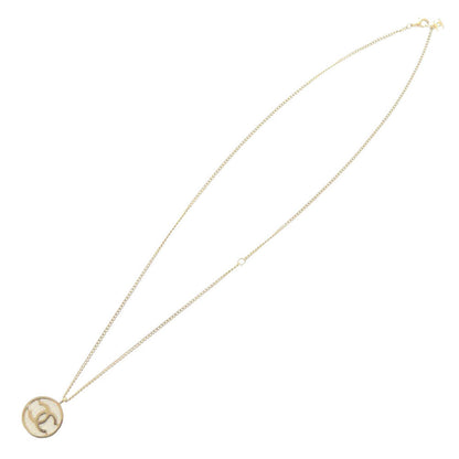 Chanel Necklace Gold Plated Gold Coco Mark Women