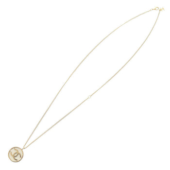 Chanel Necklace Gold Plated Gold Coco Mark Women