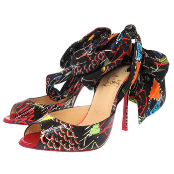 Christian Louboutin Pumps Patent Leather, Silk Black Women 37