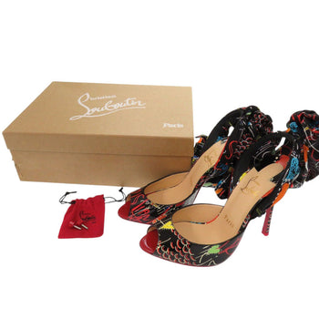 Christian Louboutin Pumps Patent Leather, Silk Black Women 37