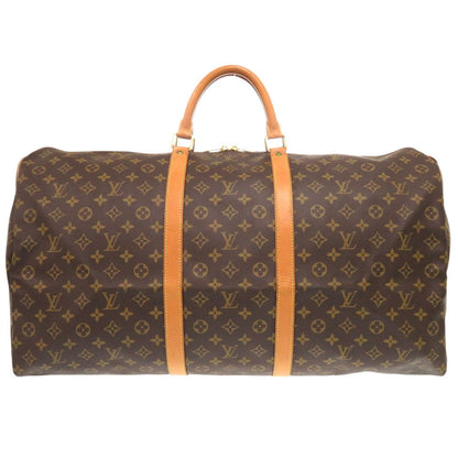 Louis Vuitton Boston Duffel Bag M41422 Monogram Canvas Brown Monogram Keepall 60 Mens