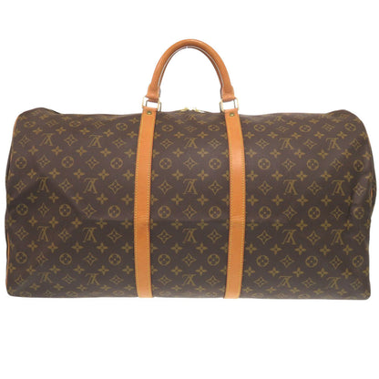 Louis Vuitton Boston Duffel Bag M41422 Monogram Canvas Brown Monogram Keepall 60 Mens