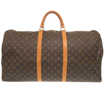 Louis Vuitton Boston Duffel Bag M41422 Monogram Canvas Brown Monogram Keepall 60 Mens