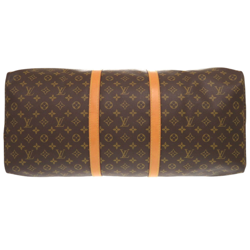 Louis Vuitton Boston Duffel Bag M41422 Monogram Canvas Brown Monogram Keepall 60 Mens