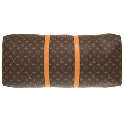 Louis Vuitton Boston Duffel Bag M41422 Monogram Canvas Brown Monogram Keepall 60 Mens