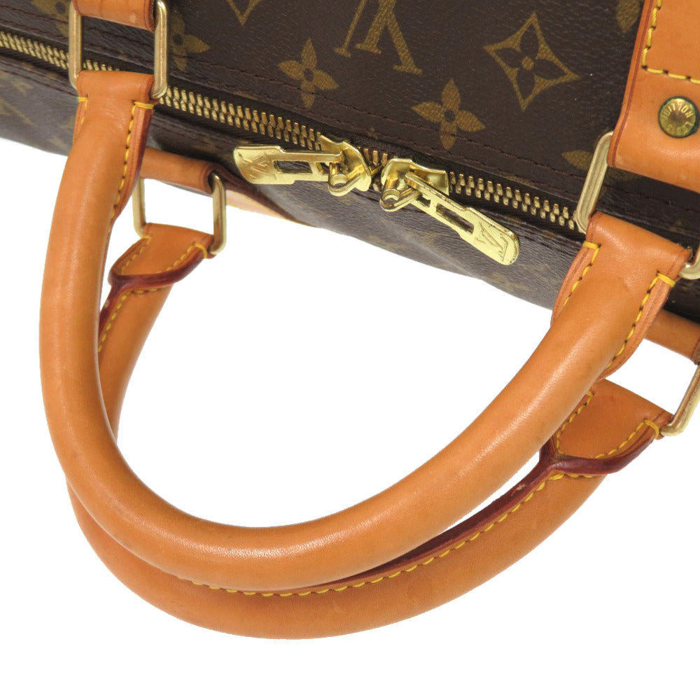 Louis Vuitton Boston Duffel Bag M41422 Monogram Canvas Brown Monogram Keepall 60 Mens