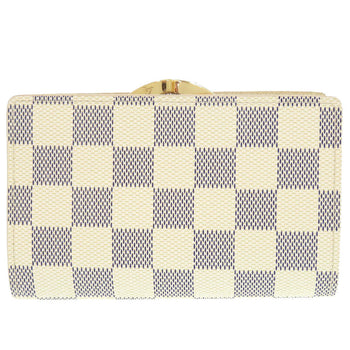 Louis Vuitton Bifold Wallet N61676 Damier Azur Canvas White Damier Azur Portefeuille Viennoiserie