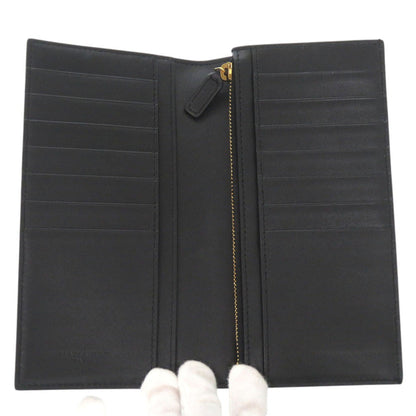 Saint Laurent Paris Long Wallet Purse 396308 H3Z2W 1000 Leather Black Continental Wallet With Logo