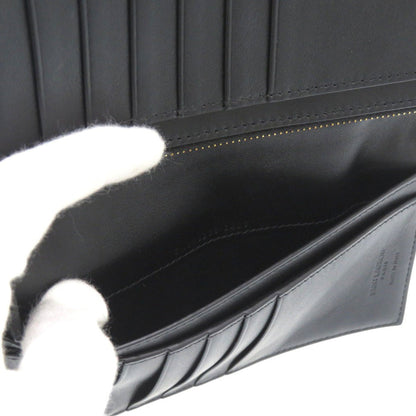 Saint Laurent Paris Long Wallet Purse 396308 H3Z2W 1000 Leather Black Continental Wallet With Logo
