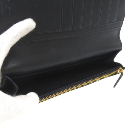 Saint Laurent Paris Long Wallet Purse 396308 H3Z2W 1000 Leather Black Continental Wallet With Logo