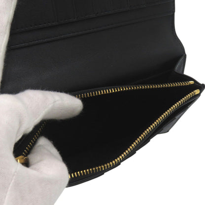 Saint Laurent Paris Long Wallet Purse 396308 H3Z2W 1000 Leather Black Continental Wallet With Logo