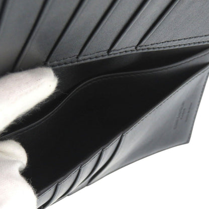 Saint Laurent Paris Long Wallet Purse 396308 H3Z2W 1000 Leather Black Continental Wallet With Logo