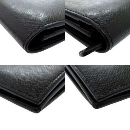 Saint Laurent Paris Long Wallet Purse 396308 H3Z2W 1000 Leather Black Continental Wallet With Logo