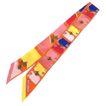 Hermes Scarf Silk Orange Twilly Camails Camille Women