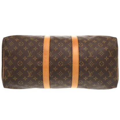 Louis Vuitton Boston Duffel Bag M41428 Monogram Canvas Brown Monogram Keepall 45 Mens