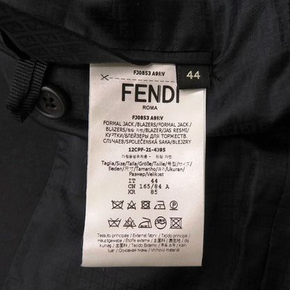 Fendi Tailored Jacket Fj0853 Wool, Polyurethane Black Mens 44