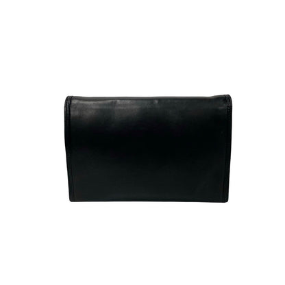 Chanel Shoulder Bag Lambskin Black Coco Mark Women