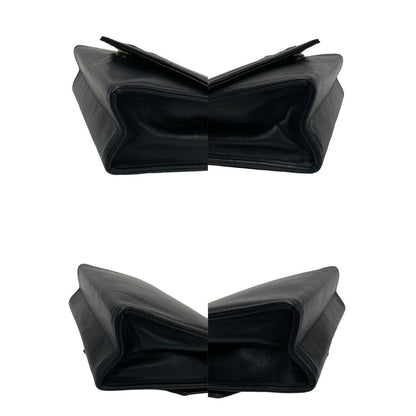 Chanel Shoulder Bag Lambskin Black Coco Mark Women