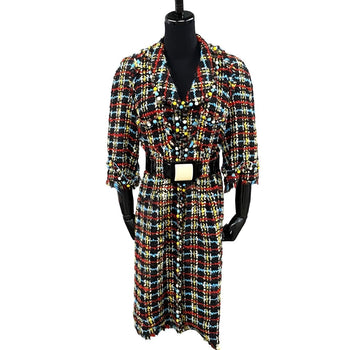 Chanel Setup Wool, Silk, Acrylic Multi Check Women 42