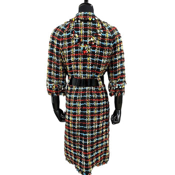 Chanel Setup Wool, Silk, Acrylic Multi Check Women 42