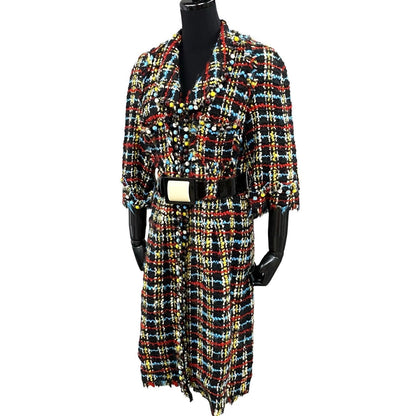 Chanel Setup Wool, Silk, Acrylic Multi Check Women 42