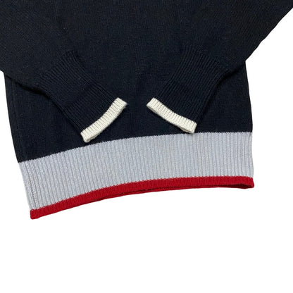 Chanel Sweater Cashmere Black Coco Mark Women 42