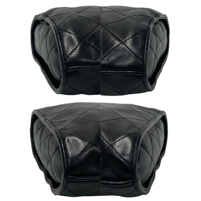 Chanel Shoulder Bag Lambskin Black Coco Mark Fringe Matrasse Women