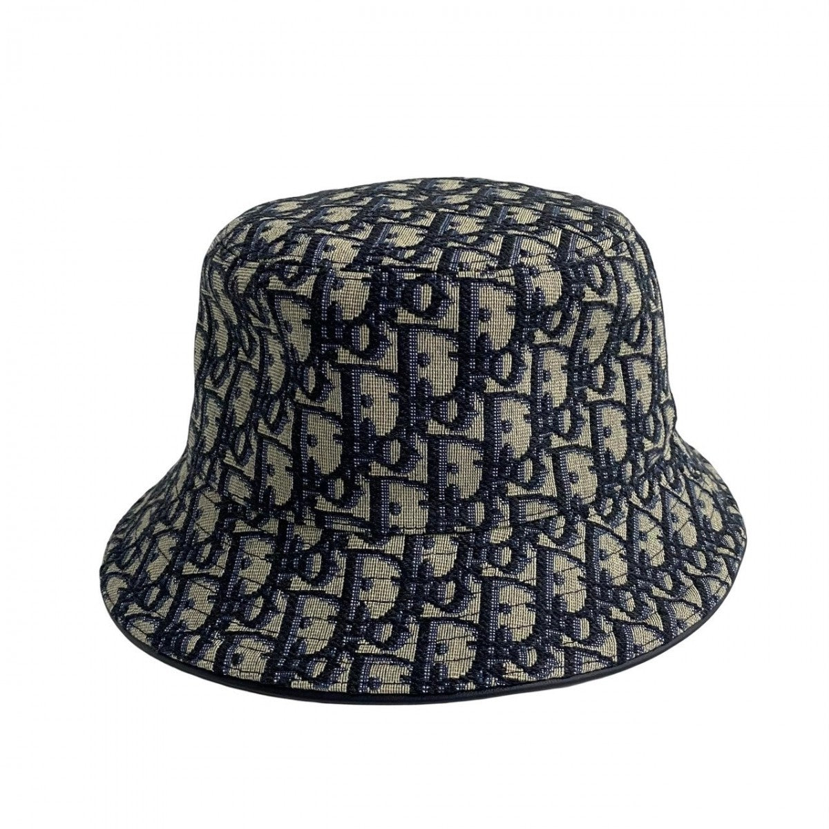 Dior Hat Cotton, Polyester, Acrylic, Viscose Navy Trotter Pattern Mens M