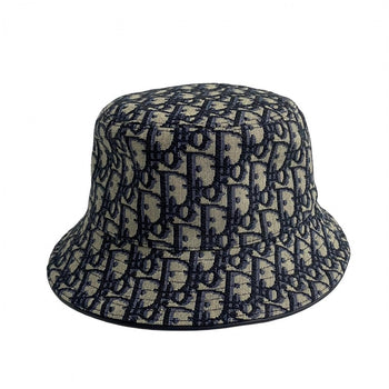 Dior Hat Cotton, Polyester, Acrylic, Viscose Navy Trotter Pattern Mens M