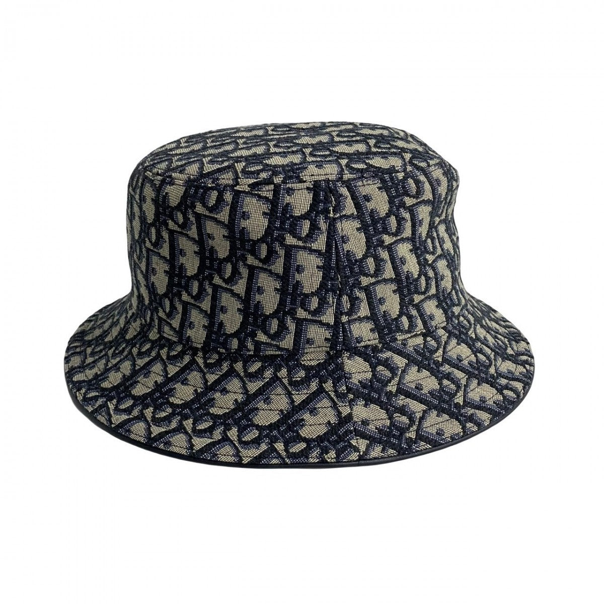 Dior Hat Cotton, Polyester, Acrylic, Viscose Navy Trotter Pattern Mens M