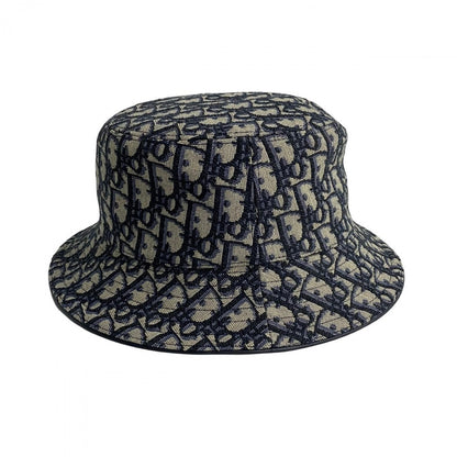 Dior Hat Cotton, Polyester, Acrylic, Viscose Navy Trotter Pattern Mens M
