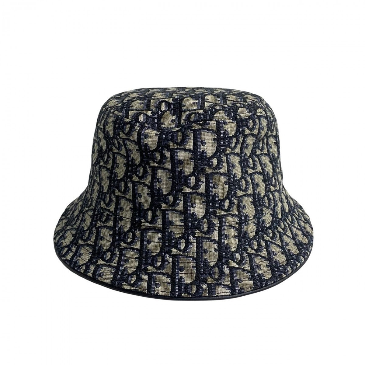 Dior Hat Cotton, Polyester, Acrylic, Viscose Navy Trotter Pattern Mens M