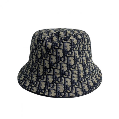 Dior Hat Cotton, Polyester, Acrylic, Viscose Navy Trotter Pattern Mens M
