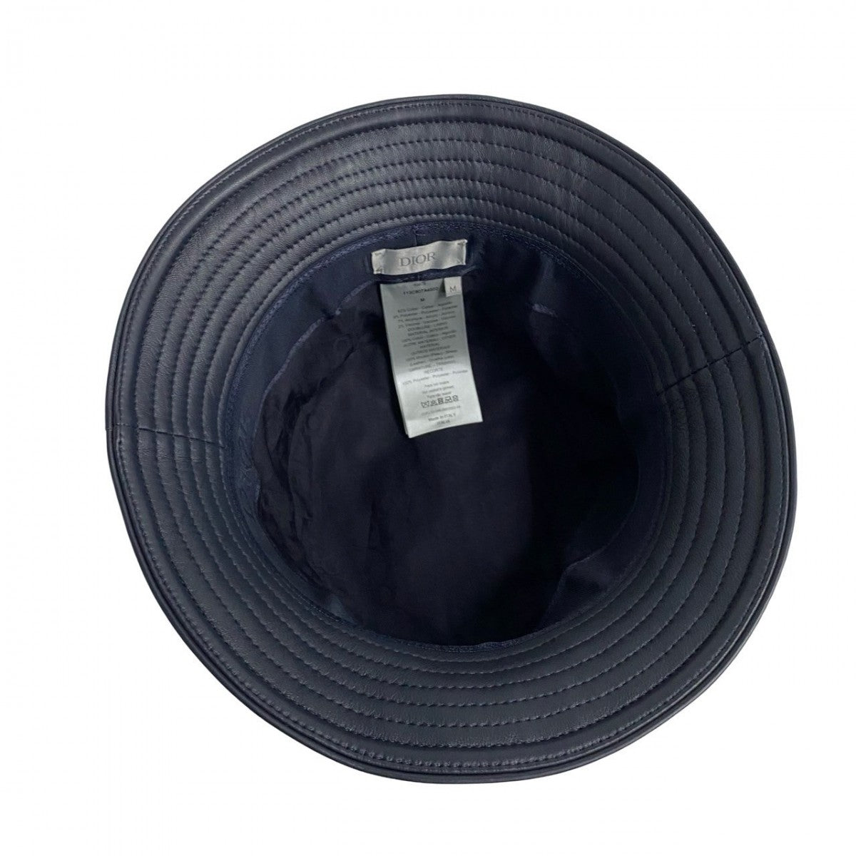 Dior Hat Cotton, Polyester, Acrylic, Viscose Navy Trotter Pattern Mens M