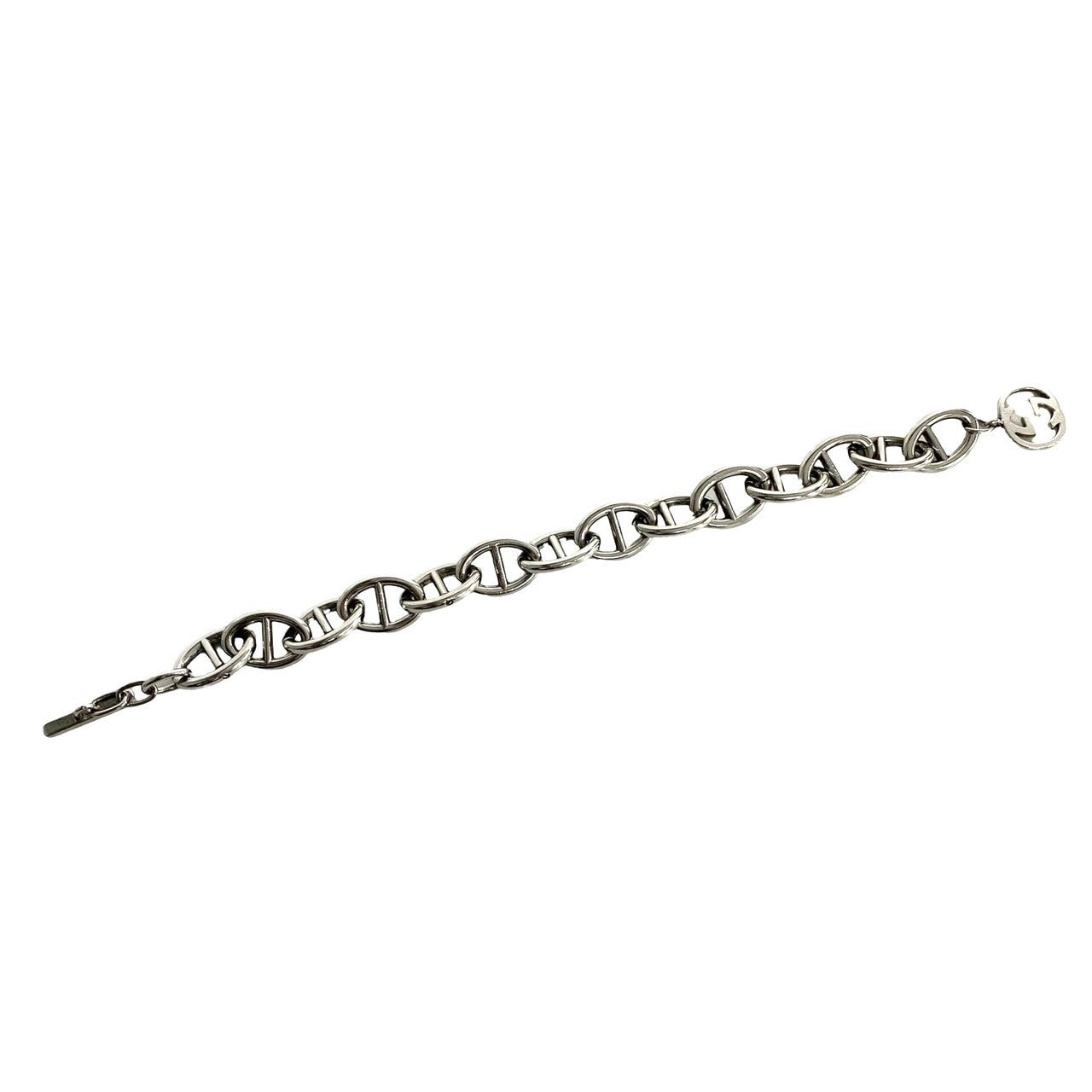 Gucci Bracelet Metal Silver Gg Motif Anchor Chain Bracelet Women(Unisex)