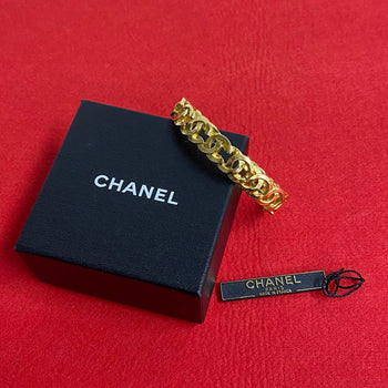 Chanel Bracelet Gold Plated Gold Coco Mark Women