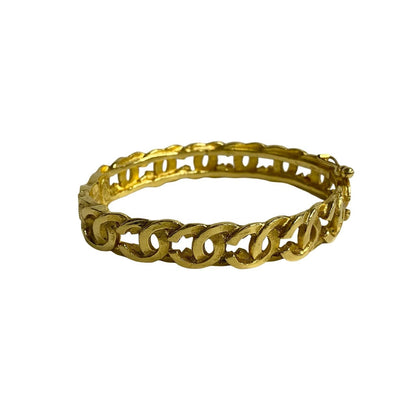 Chanel Bracelet Gold Plated Gold Coco Mark Women