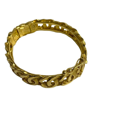 Chanel Bracelet Gold Plated Gold Coco Mark Women