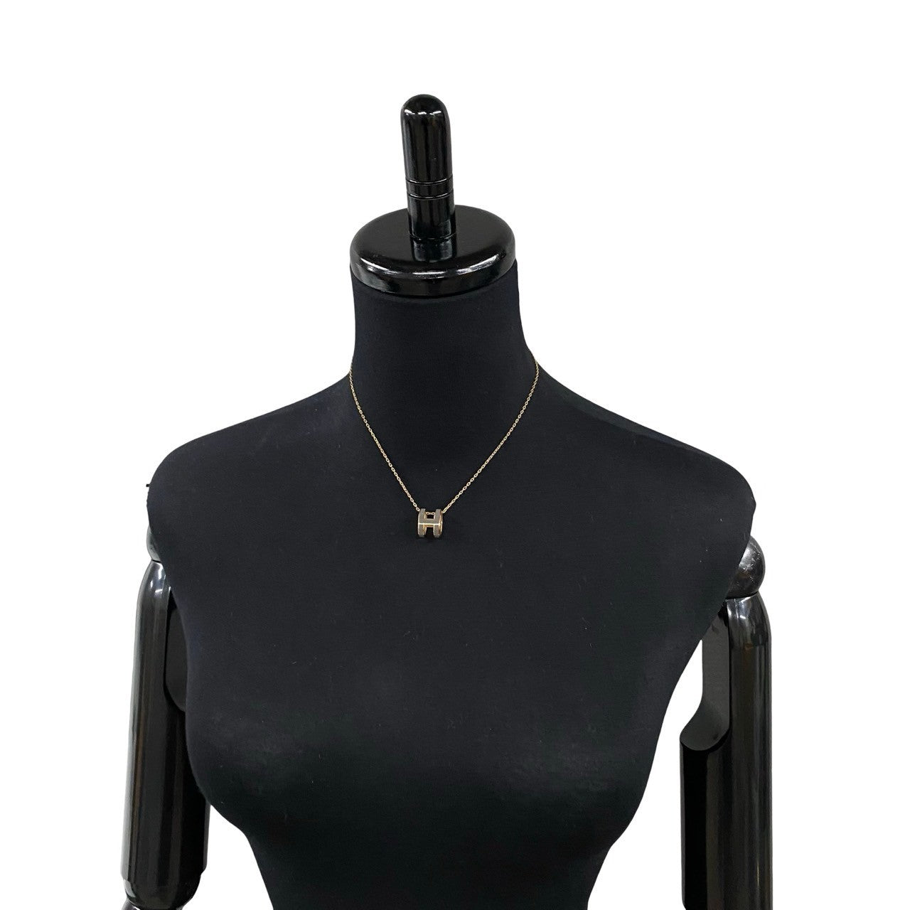 Hermes Necklace Gold Plated Gold Pop Ash Women