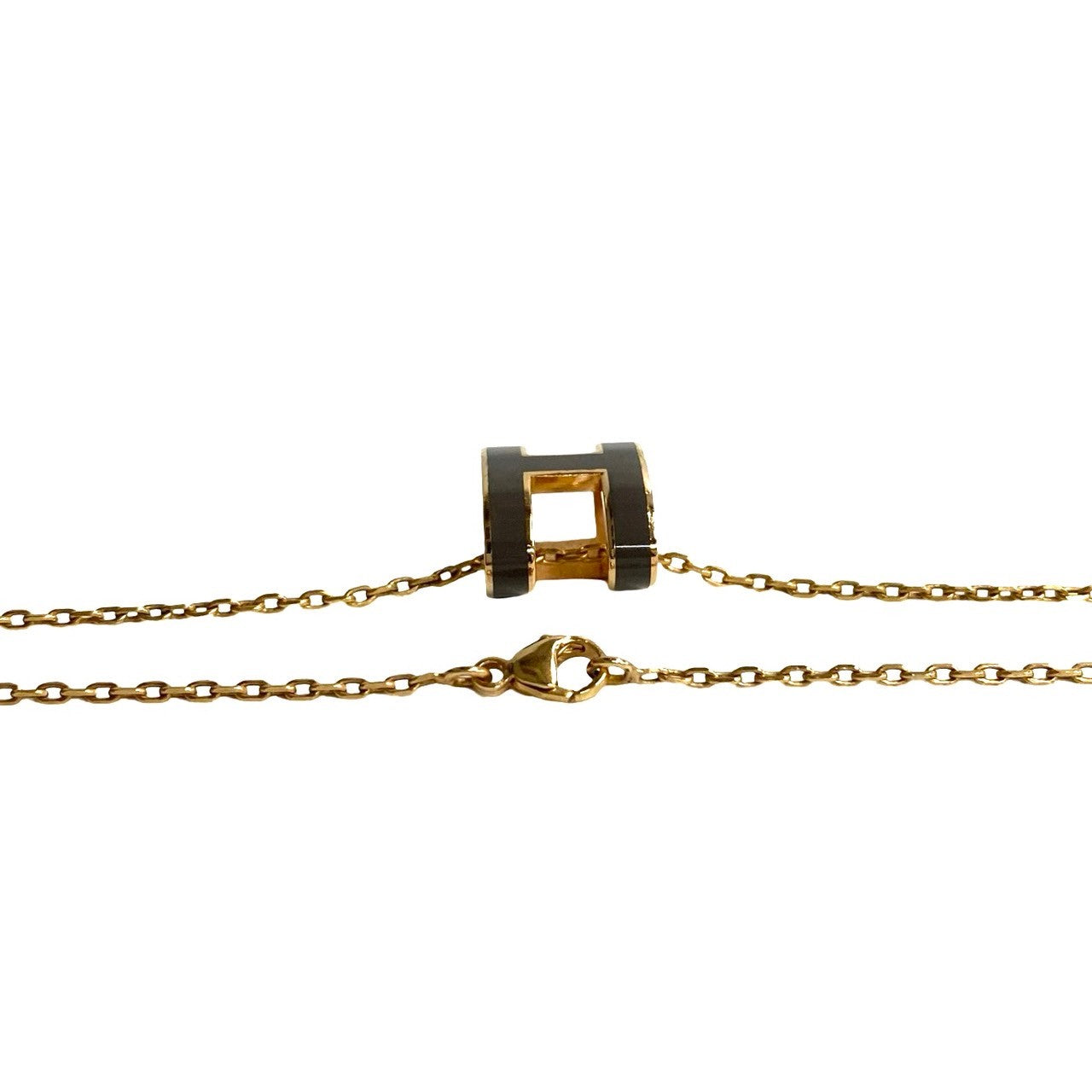 Hermes Necklace Gold Plated Gold Pop Ash Women