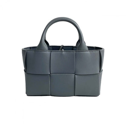 Bottegaveneta Shoulder Bag Leather Gray Intrecciato Arco Mini Women