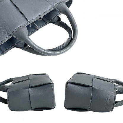 Bottegaveneta Shoulder Bag Leather Gray Intrecciato Arco Mini Women