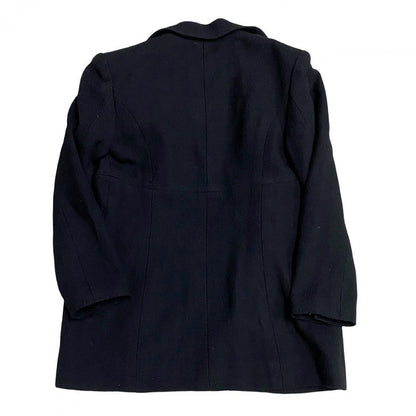 Chanel Tailored Jacket Wool, Nylon, Silk/Lycra Black Coco Mark Button Tweed Women 40