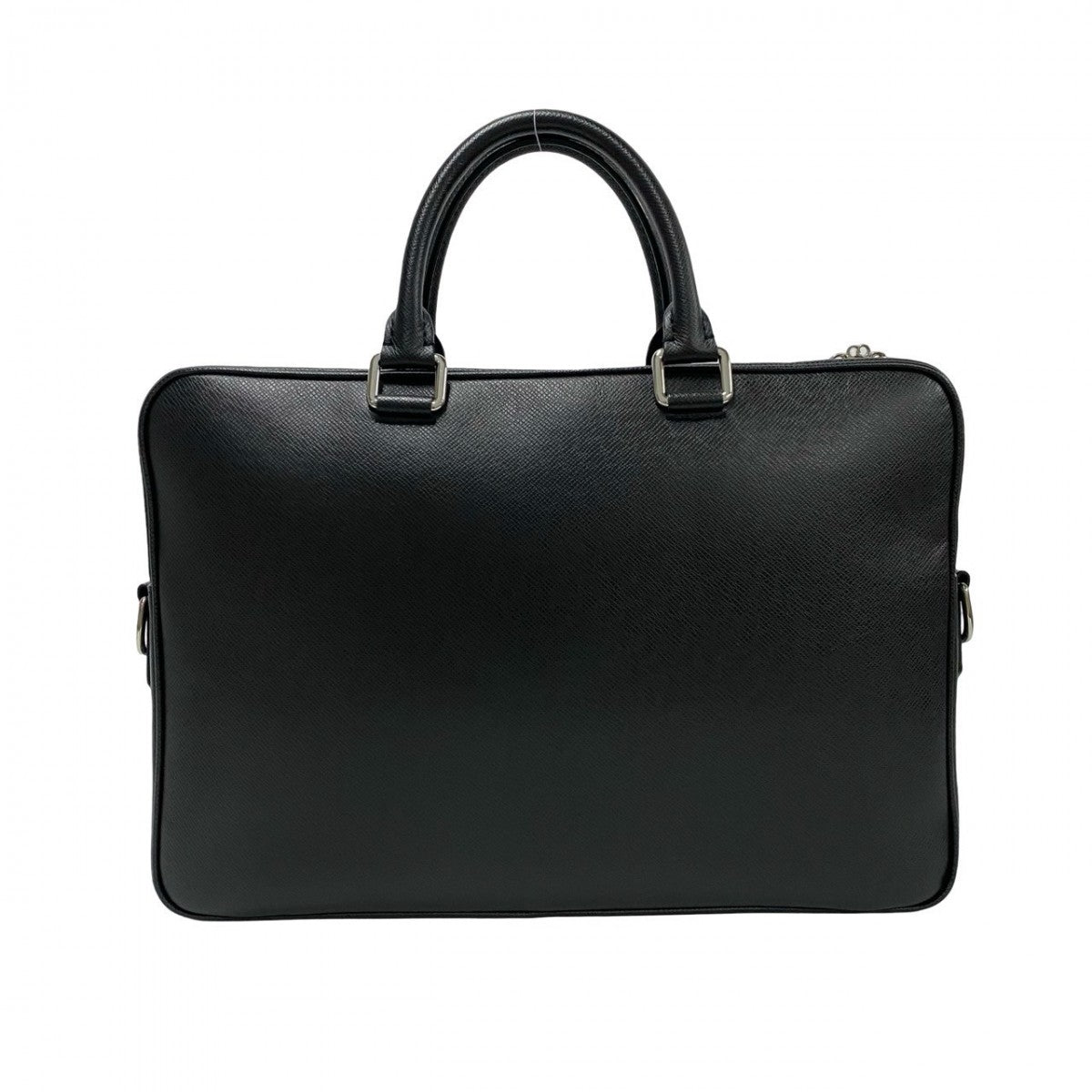 Louis Vuitton Shoulder Bag M33441 Leather Black Taiga Porto Documan-Voyage Mens